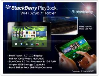Blackberry Playbook 32GB WiFi Tablet +1 Yr Warranty / wireless laptop 