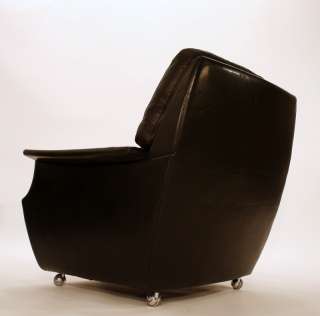 FAUTEUIL LOUNGE CHAIRS + COUCH SOFA LEATHER 70s 70er  