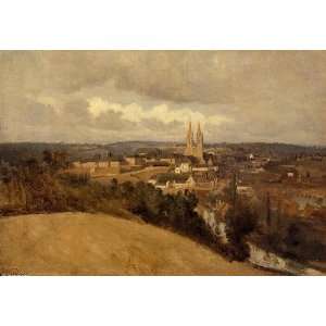    Baptiste Corot   32 x 22 inches   View of Saint Lo