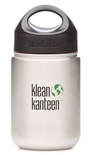Klean Kanteen 12 oz WIDE MOUTH Steel Water Bottle, with Stainless 