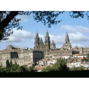 Cathedral from the Park, Santiago De Compostela, Unesco World Heritage 