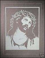 Catholic Window Decal Cling ECCE HOMO Jesus ~white~  