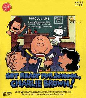 Get Ready For School, Charlie Brown PC MAC CD kids cartoon learning 