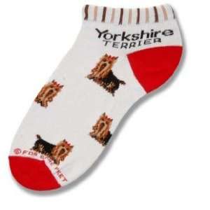   Feet Pair of Yorkshire (Yorkie) Short Socks   Great Gift for Dog Lover