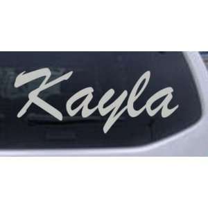  Kayla Car Window Wall Laptop Decal Sticker    Silver 8in X 