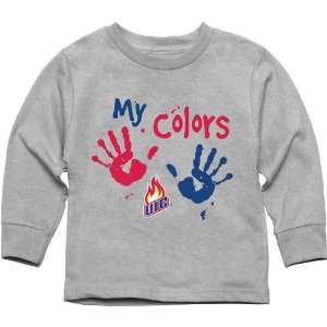 UIC Flames Toddler My Colors Long Sleeve T Shirt   Ash  