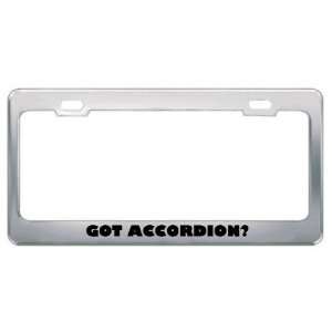 Got Accordion? Music Musical Instrument Metal License Plate Frame 