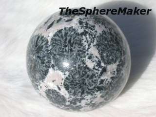   ORBICULAR GRANITE SPHERE ORBICULITE STONE BALL BLACK WHITE ROCK PERU