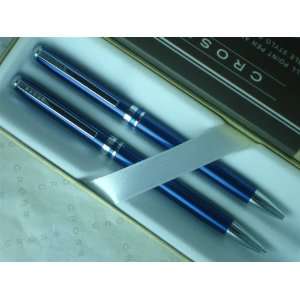 Cross Classic Barclay Blue Lacquer Ball Point Pen and 0.7mm Pencil Set 