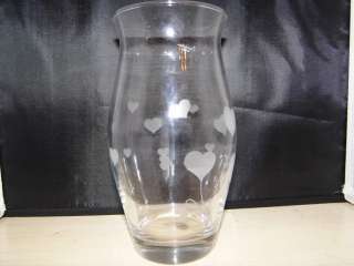 BEAUTIFUL Paşabahçe MADE IN TURKEY GLASS VASE W/ETCHED FLOATING 