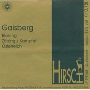  2009 Weingut Hirsch Gaisberg Riesling 750ml Grocery 