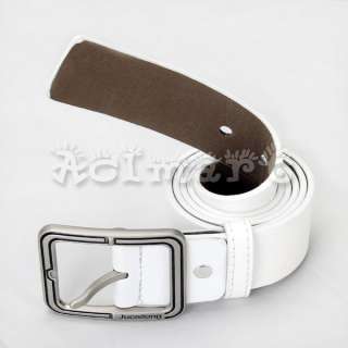 Mens Casual/Career Pants/Jeans PU Leather Buckle Belt  