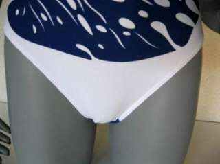 NEW Cute M 10 Blue white One piece Sexy Island swimsuit  