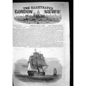  1855 H.m.s. War Ship St. Jean dacre Leaving Cork Crimea 