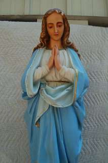Antique Statue of Mary Immaculate Conception 42 ht  