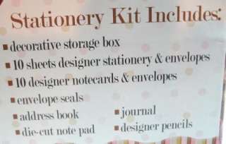 NEW K & Company Stationery Kit with Decorative Storage Box  