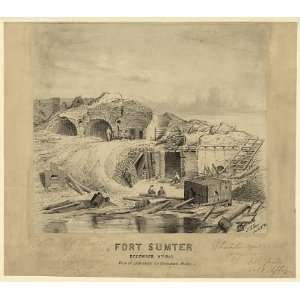  Photo Fort Sumter, December 9th 1863, View of entrance to 