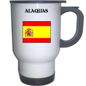  Spain (Espana)   ALAQUAS White Stainless Steel Mug 