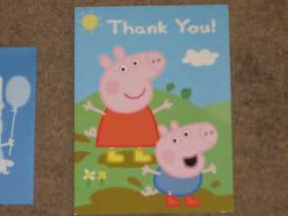 PEPPA PIG 20 Birthday Invitations & 20 Thank You Cards  