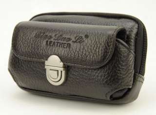 Men Top Genuine Leather Belt Bag Purse Fanny Hip Waist Cellphone Case 