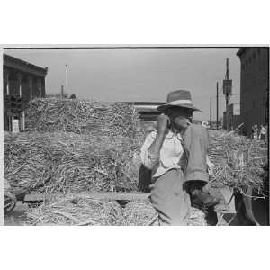   on a load of hay, farmers market, Weatherford, Texas