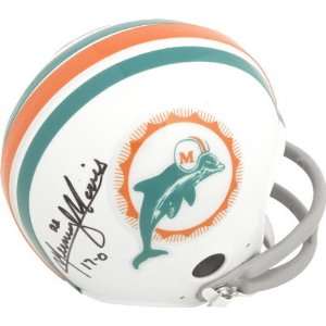  Mercury Morris Miami Dolphins Autographed Mini Helmet with 