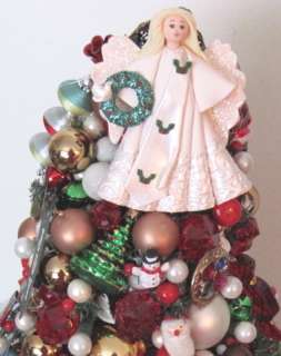 The Top of the Tree On One Side is Decorated with a Beautiful, Ivory 