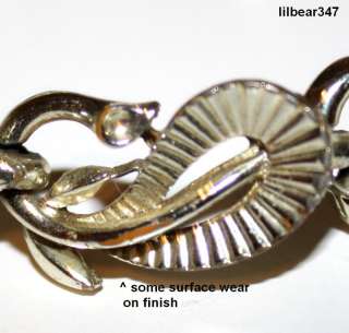 vintage DESIGNER LISNER goldtone COBRA snake BRACELET 7 3/4 UNIQUE 