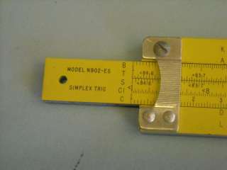 Vintage Pickett N902 ES Simplex Trig Slide Rule  