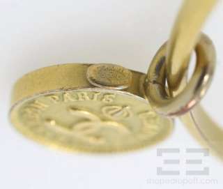 Chanel 2pc Gold Coco Chanel Coin Charm Bangle Bracelet Set 95C  