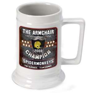  Personalized Fantasy Football Champion Beer Stein Sports 