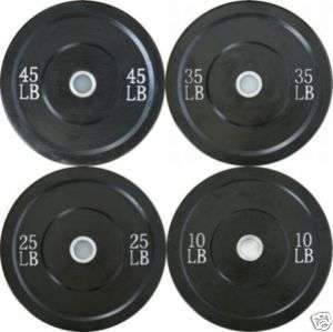 230 Solid Rubber Bumper plates olympic weights crossfit  