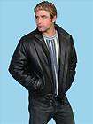 Scully Big & Tall Mens #977 Black Calf Bomber Leather Waist Zip Up 