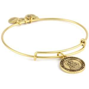 Alex and Ani Bangle Bar St. Anthony Expandable Wire in Russian Gold 