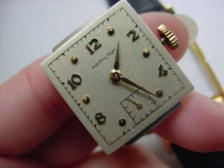 Vintage Solid 14k Gold Hamilton 982 Tuxedo Wrist Watch  
