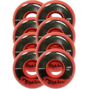  59mm 82a OUTDOOR HOCKEY Wheels 8 pack FACTORY SHADOW RED 