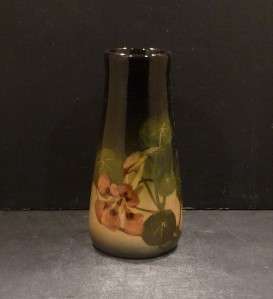 Rookwood Standard Glaze Vase With Nasturtiums, 6 7/8, Caroline 