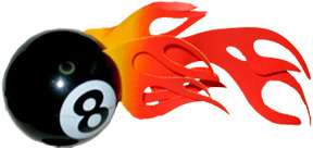 Ball Measures 2 Diameter. Made of hard PVC material with flames 