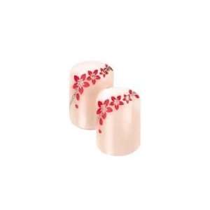Cala Beauty Care Little Miss Nail Set in French Tip with Red Flowers 