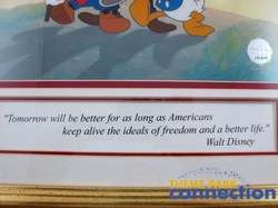   Art LE Spirit Of America Patriotic Mickey Goofy Donald Sericel  