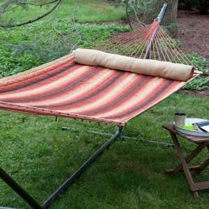  Island Bay Dura Weave Quilted Hammock with Steel Stand 