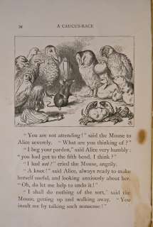 1896 ALICE IN WONDERLAND Antique LEWIS CARROLL Alices Adventures Book 