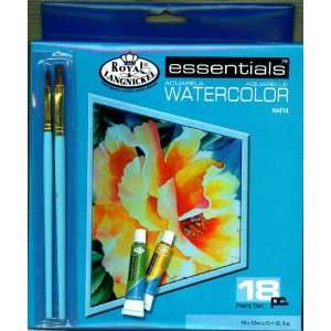  18 Watercolor Art Paint Tube Colors & 2 Free Brushes 