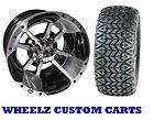 Non Lifted Golf Cart Low Profile Tires / 10Alum Wheels