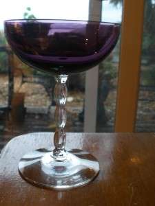 Fostoria Westchester Amethyst Purple Crystal champagne glass 1 of 5 