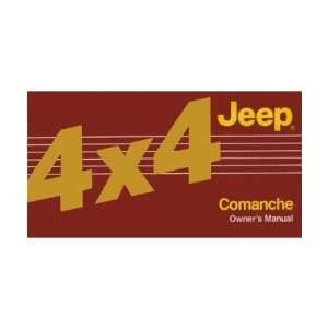  1987 JEEP COMANCHE 4X4 Owners Manual User Guide 