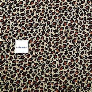 FabriQuilt Cotton Fabric Leopard Print, Brown Black By the Yard  