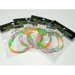  Glow in Dark Necklace Rainbow Color (4 pack) Everything 