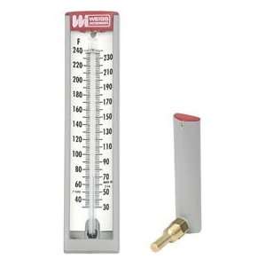 Scale Economy Thermometer, Angle Form, 2 Stem, 1/2 Npt, 30 240f 