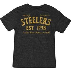   Steelers Black Dillinger Brand Soft Hand Tshirt